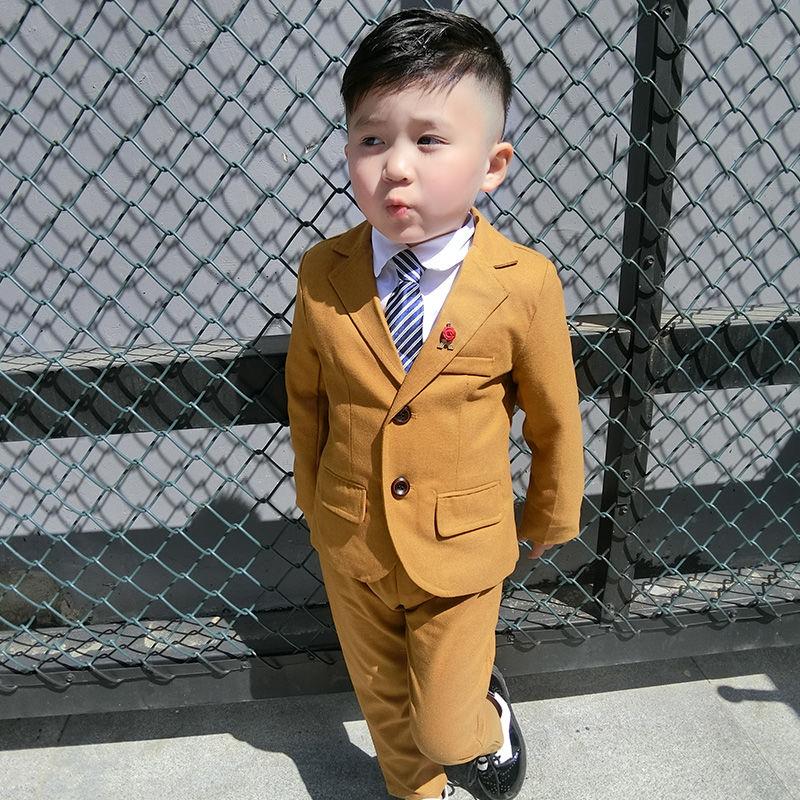 Pre-order ชุดสูทเด็กชาย สีน้ำตาลทอง