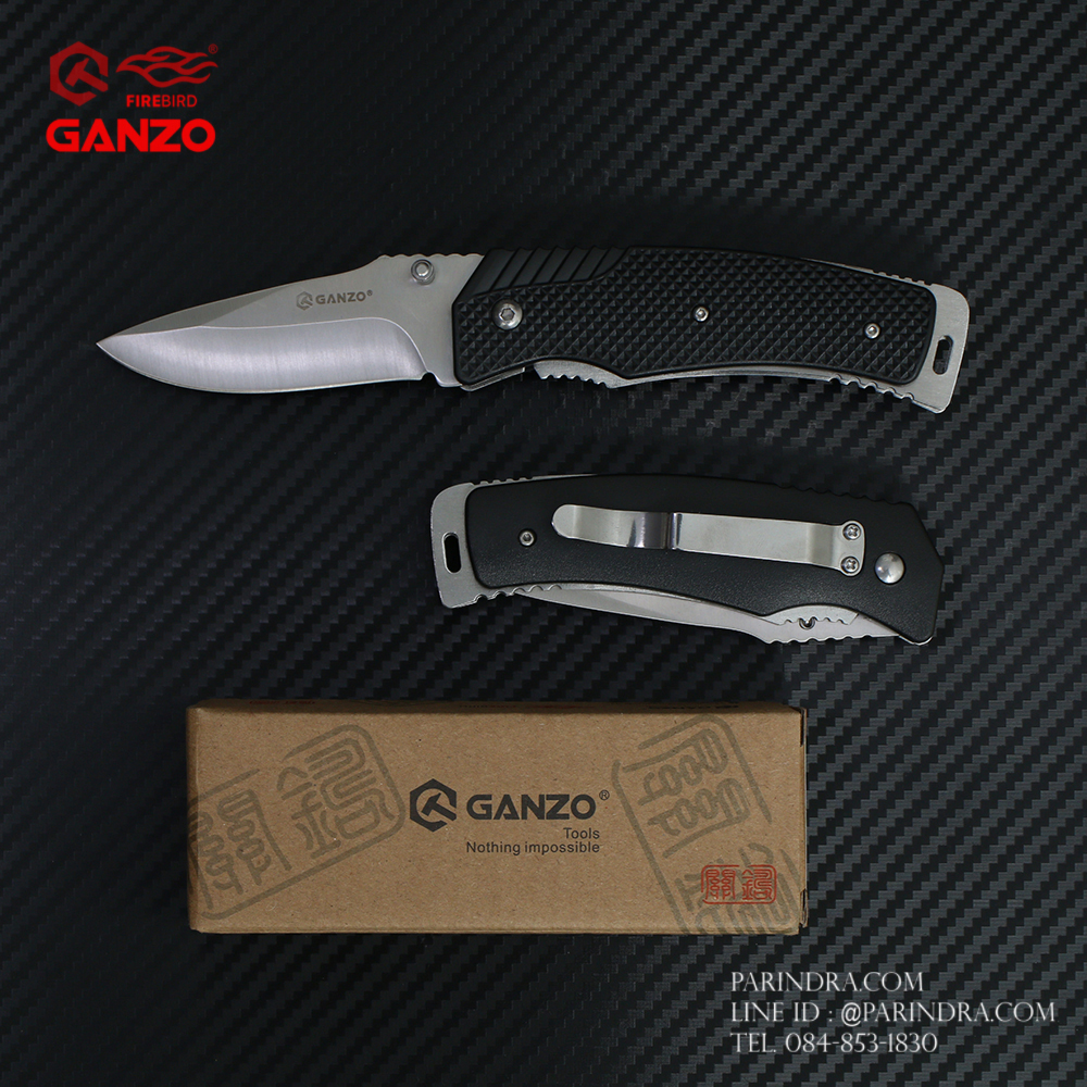 มีดพับ Ganzo กานโซ่ รุ่น Ganzo G618 ด้ามสีดำ ของแท้ 100%