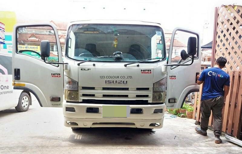 พรมรถสไลด์ Isuzu NPR 150 เข้ารูป