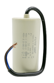 คาปาซิเตอร์ 55uf 450v.(กลม-สายไฟ)