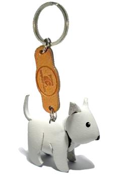 พร้อมส่ง พวงกุญแจหนังแท้ Handmade รูปหมา เวสต์ ไฮแลนด์ เทอร์เรียร์