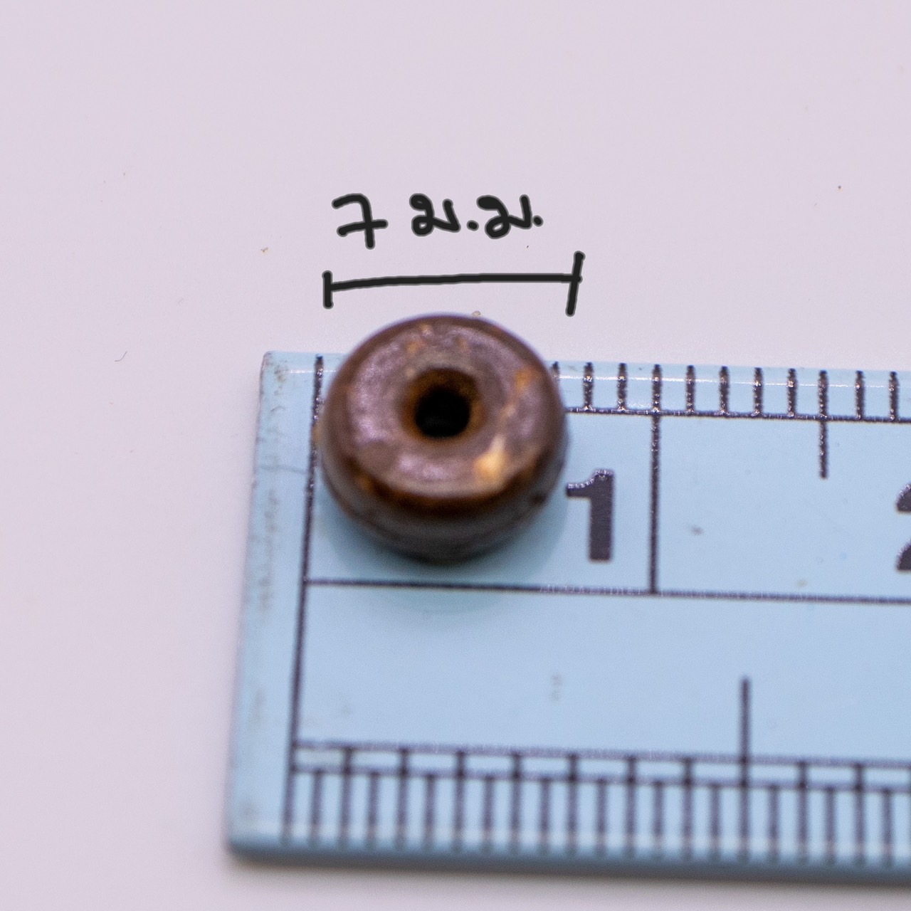 ลูกปัดกะลาทรงแบน กระดุมกะลารูเดียว