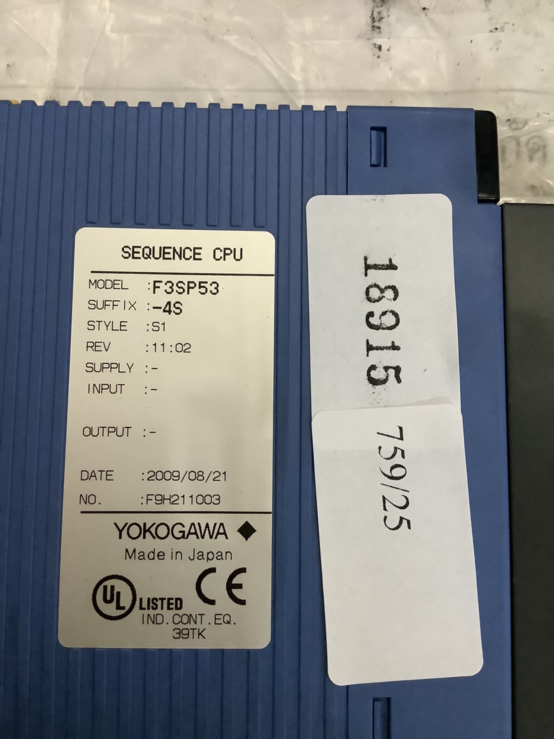 F3SP53 PLC " YOKOGAWA "