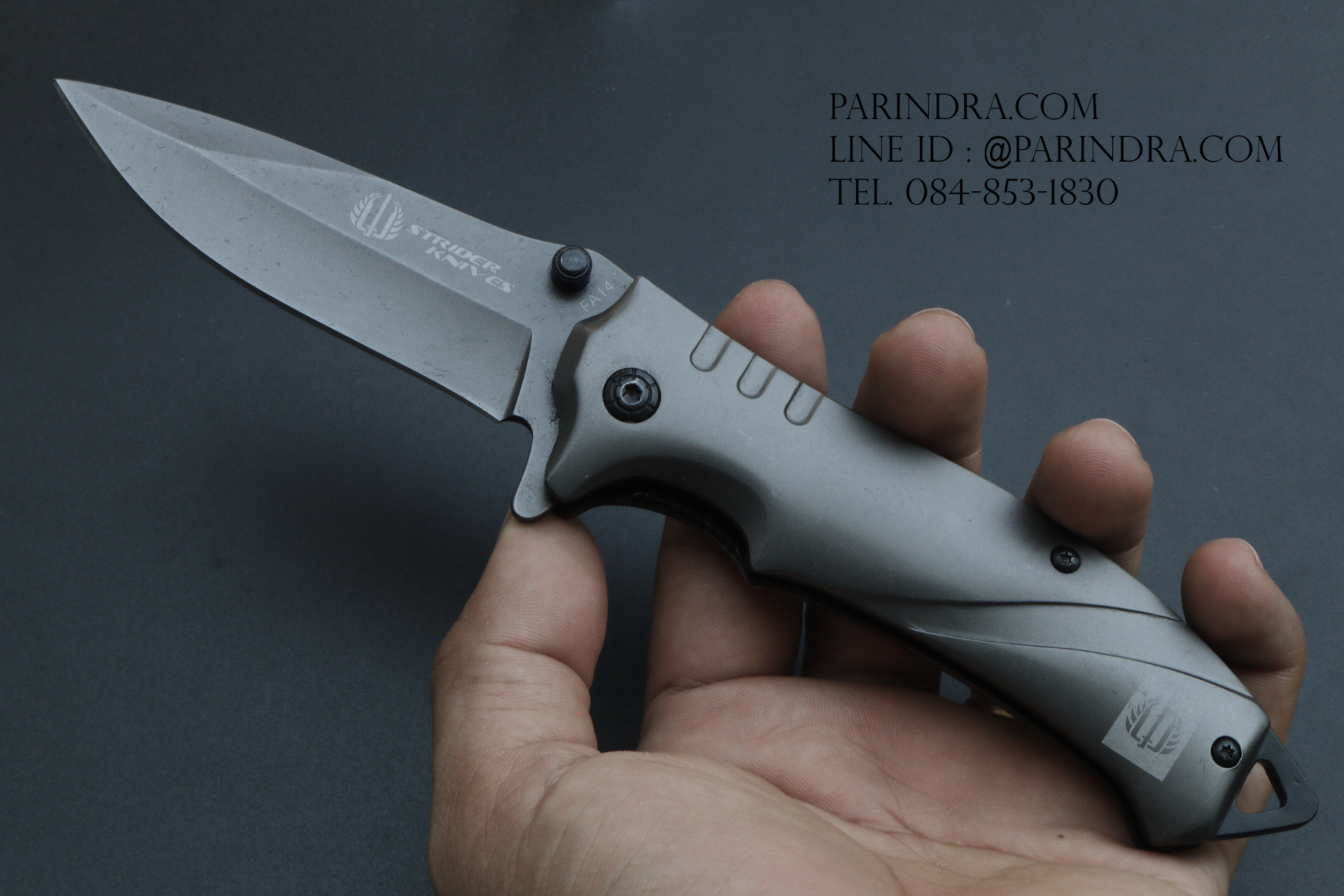 มีดพับ STRIDER รุ่น FA14 สีเทา Metallic ล้วน (OEM)