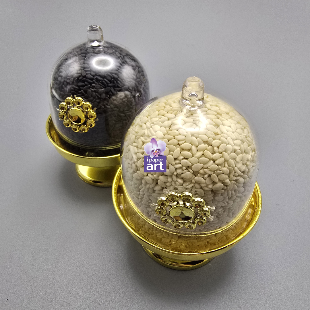 ชุดไหว้พญาครุฑ งานราชการ | งาขาว งาดำ ในโดมจิ๋ว จัดหิ้ง ถวายบูชา | เหมาะกับหิ้งที่มีพื้นที่จำกัด