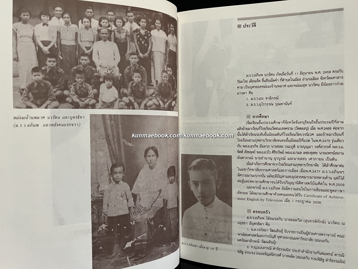 อนุสรณ์ในงานพระราชทานเพลิงศพ ม.ร.ว.อภินพ นวรัตน