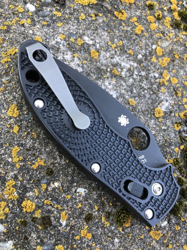 SPYDERCO STANDARD WIRE CLIP REPLACEMENT - BLACK CERAKOTE "FEATHER"