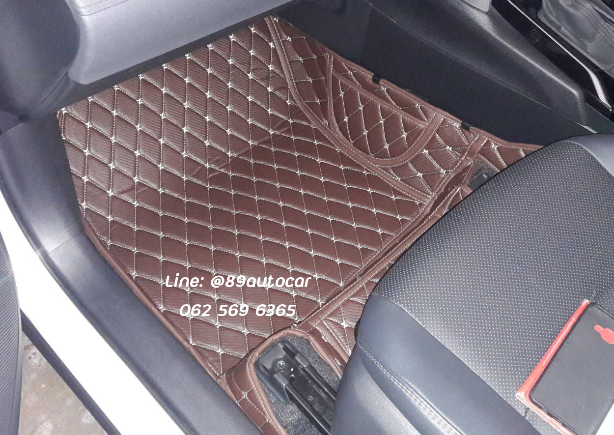 ตัดพรม Toyota Cross GRsport ปูพรมหกดี สีกาแฟ ลายเคฟล่า เต็มคัน
