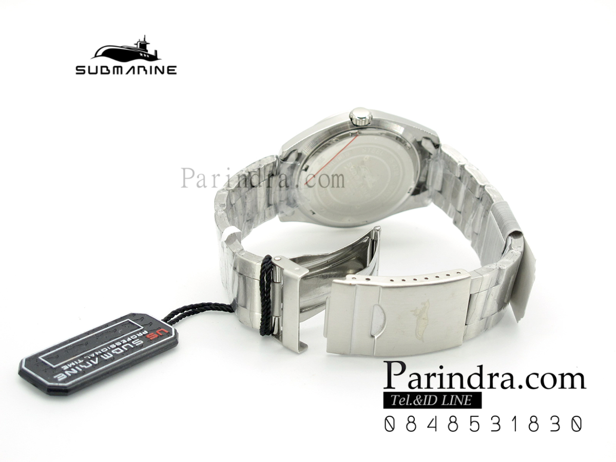 นาฬิกา US submarine รุ่น SUB039 แสตนเลสหน้าปัดสีดำ ของแท้100%