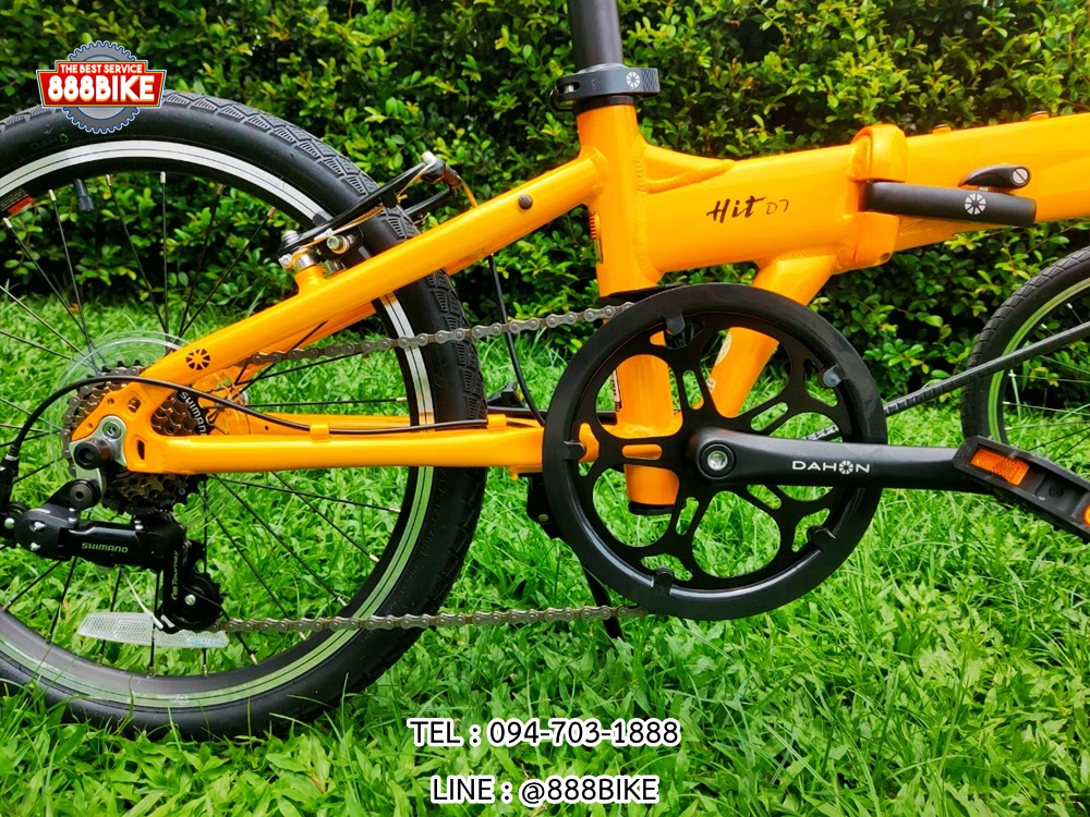 DAHON HIT D7 20 นิ้ว 7 Speed จักรยานพับพรีเมียม เฟรมอลูมิเนียม Dalloy ตะเกียบ Chromoly ระบบเกียร์ Shimano 7 Speed