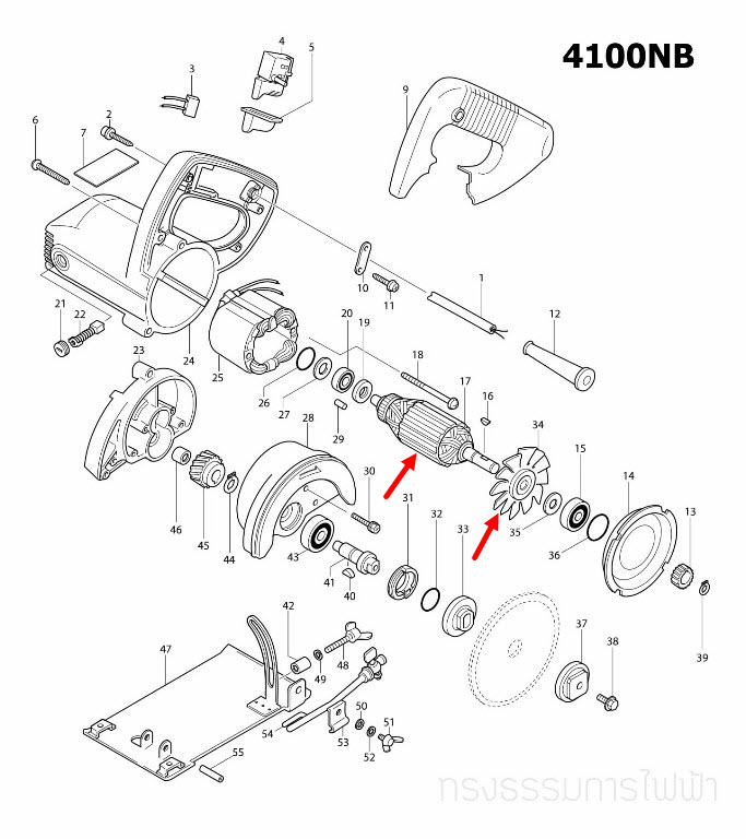 ทุ่น เครื่องตัดคอนกรีต, ตัดปูน มากีต้า Makita 4100NB (แท้) ##