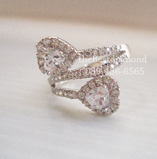 SR005RD+++แหวนเอี้ยวPerfect Style++แหวนเงินแท้ ดีไซน์สวยหรู แบบร้านจิวเวลลี่ทันสมัย ตามcounter ห้างเลย เหมือนของแท้สุดๆ เล่นไฟวิ๊งๆ รับประกันความสวย