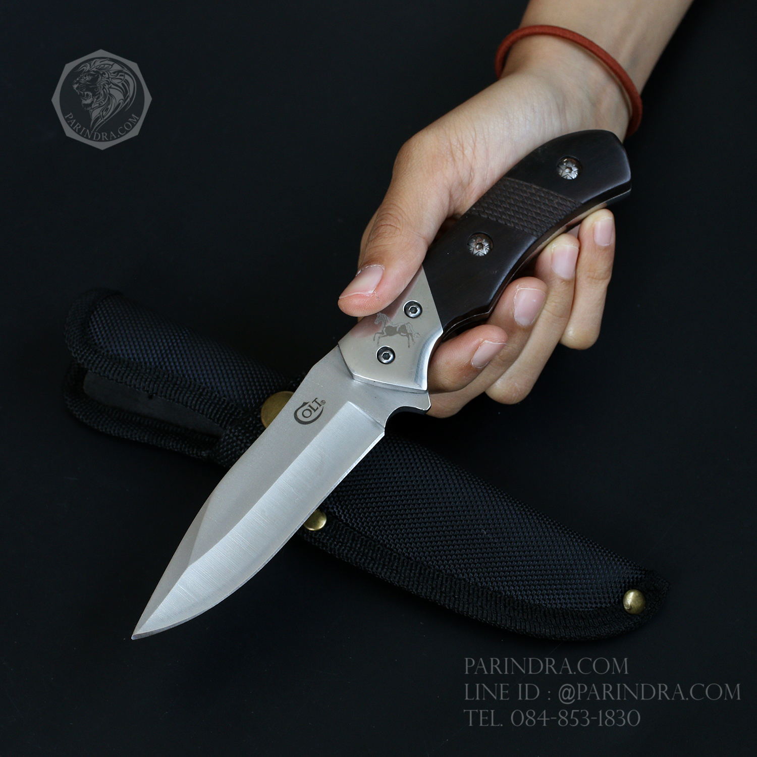 มีดใบตาย Colt CT343 ด้ามไม้