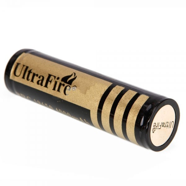 แบตเตอรี่สำหรับไฟฉาย UltraFire 18650 4000mAh 3.6-4.2V ชาร์จไฟใหม่ได้