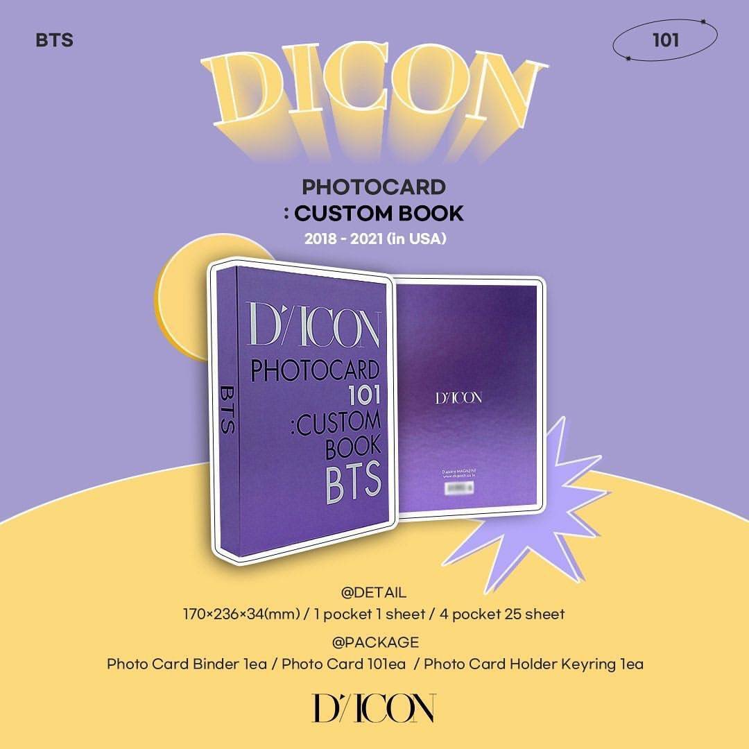 #BTS #DICON PHOTOCARD 101 CUSTOM BOOK