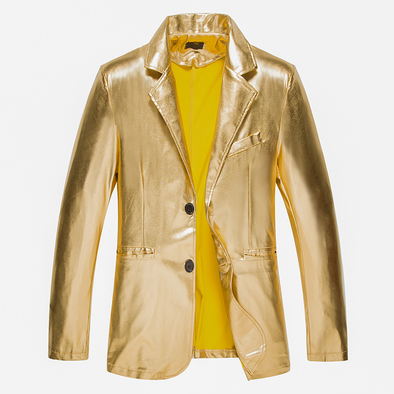 พร้อมเช่า สูทชาย สีทอง เมทัลลิก เซ็ท 2 ชิ้น