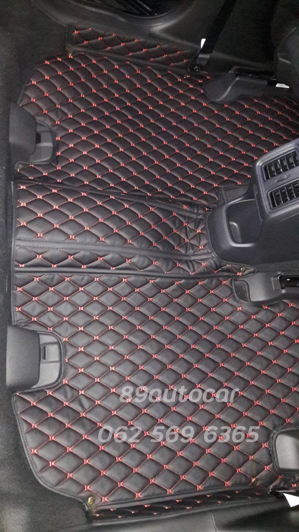 พรมในรถยนต์ All New Honda HR-V 2022 ปูพรม6D สีดำด้ายแดง เต็มคัน