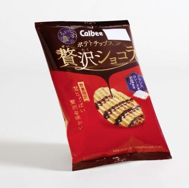 🍫 มันฝรั่งกรอบและช็อกโกแลต Calbee Chips Covered In Chocolate 35g 🍫