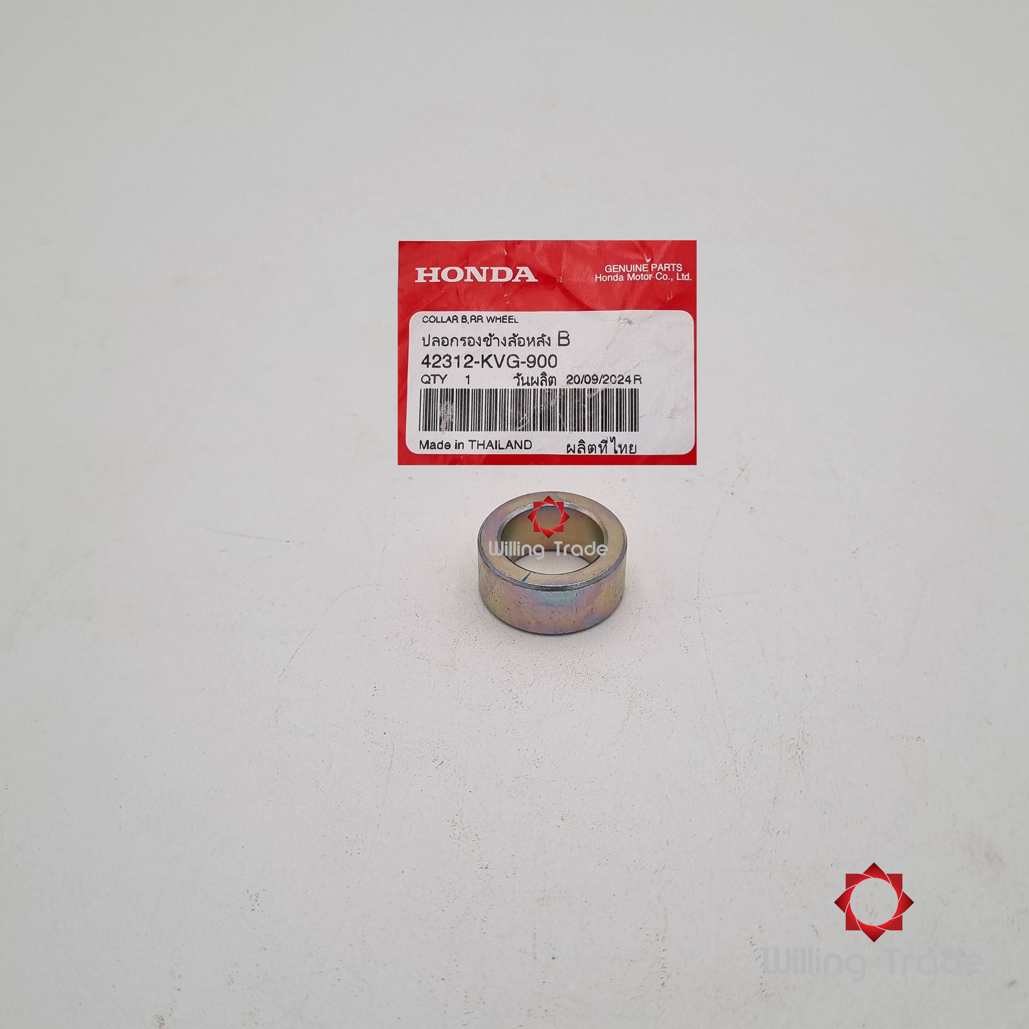 ปลอกรองข้างล้อหลัง B (WY089) HONDA: (42312-KVG-900) CLICK125I (2012 - 2020) ... แพ๊คละ 1 ชิ้น... [แท้ศูนย์ 100%] ... กลุ่มอะไหล่สวิงอาร์ม ... COLLAR B, RR. WHEEL SIDE