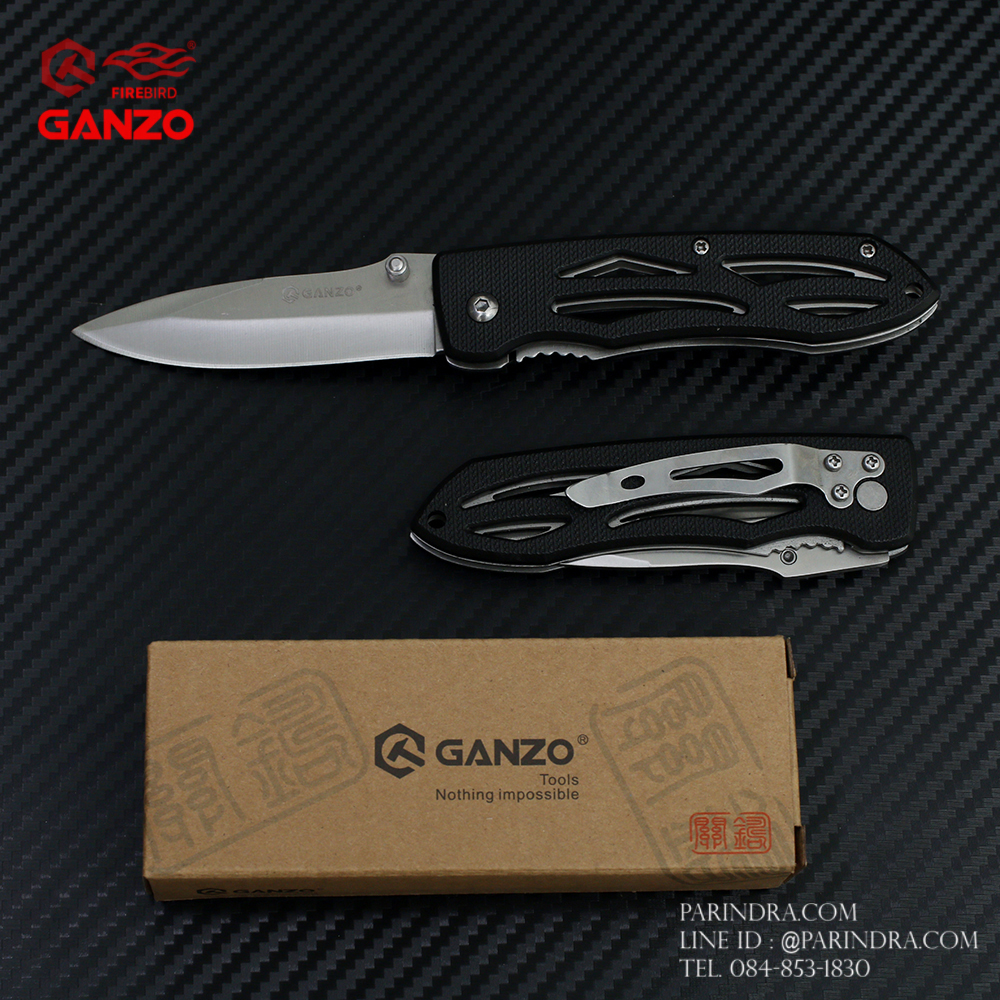 มีดพับ Ganzo กานโซ่ รุ่น Ganzo G615 ด้ามสีดำ ของแท้ 100%