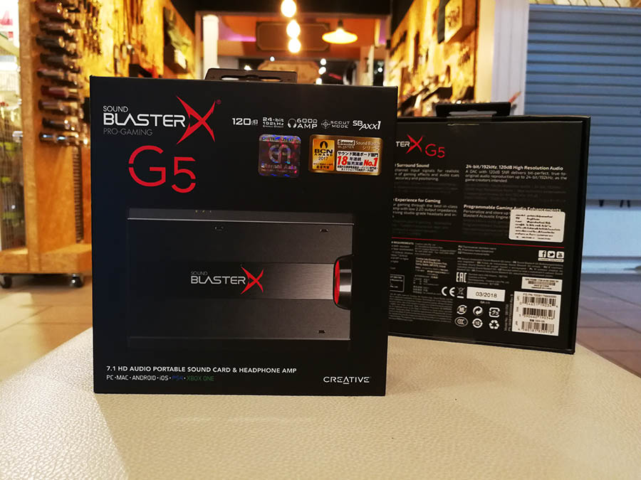 Creative Sound BlasterX G5 7.1 External USB Soundcard รองรับทั้ง Windows PC, Mac, PS4, and Other Consoles