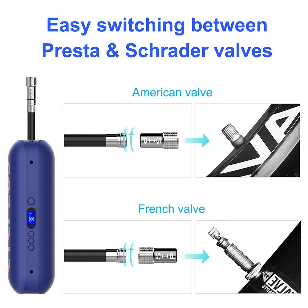 ปั๊มลมดิจิตอล CYCPLUS A3 Portable bicycle pump Inflat Bike Bicycle Tire 150PSI. สูบได้ทั้งจักรยาน รถยนต์ ลูกบอลต่างๆ เป็นทั้งไฟฉาย