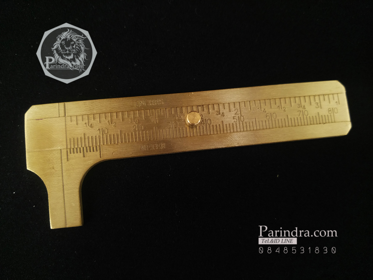 เวอร์เนียทองเหลือง Vernier Caliper Double Scale ใช้วัดขนาดชิ้นส่วนต่างๆ มีทั้งเซนติเมตรและนิ้ว