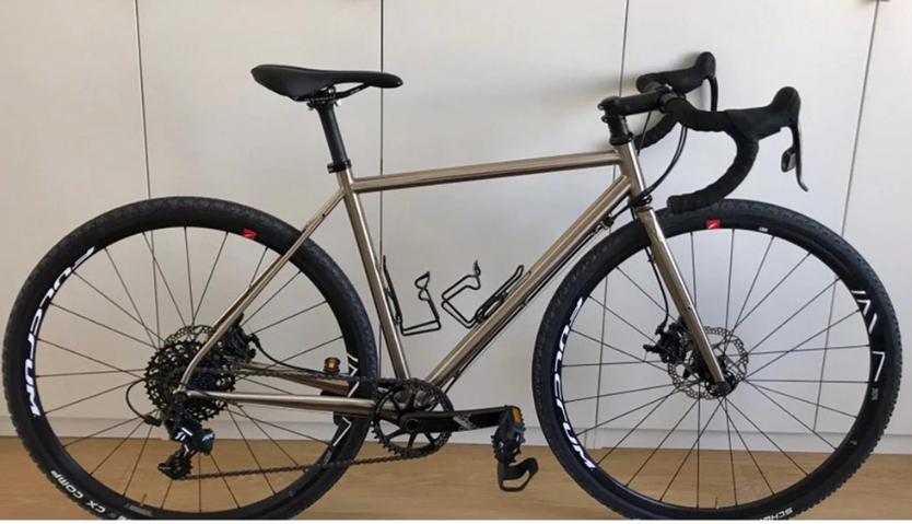 เฟรมเซ็ต เฟรมทัวร์ริ่ง SEABOARD Chromoly 4130 สี Chrome 700C Classic Cyclocross Cr-mo Frameset Disc Brake 4130