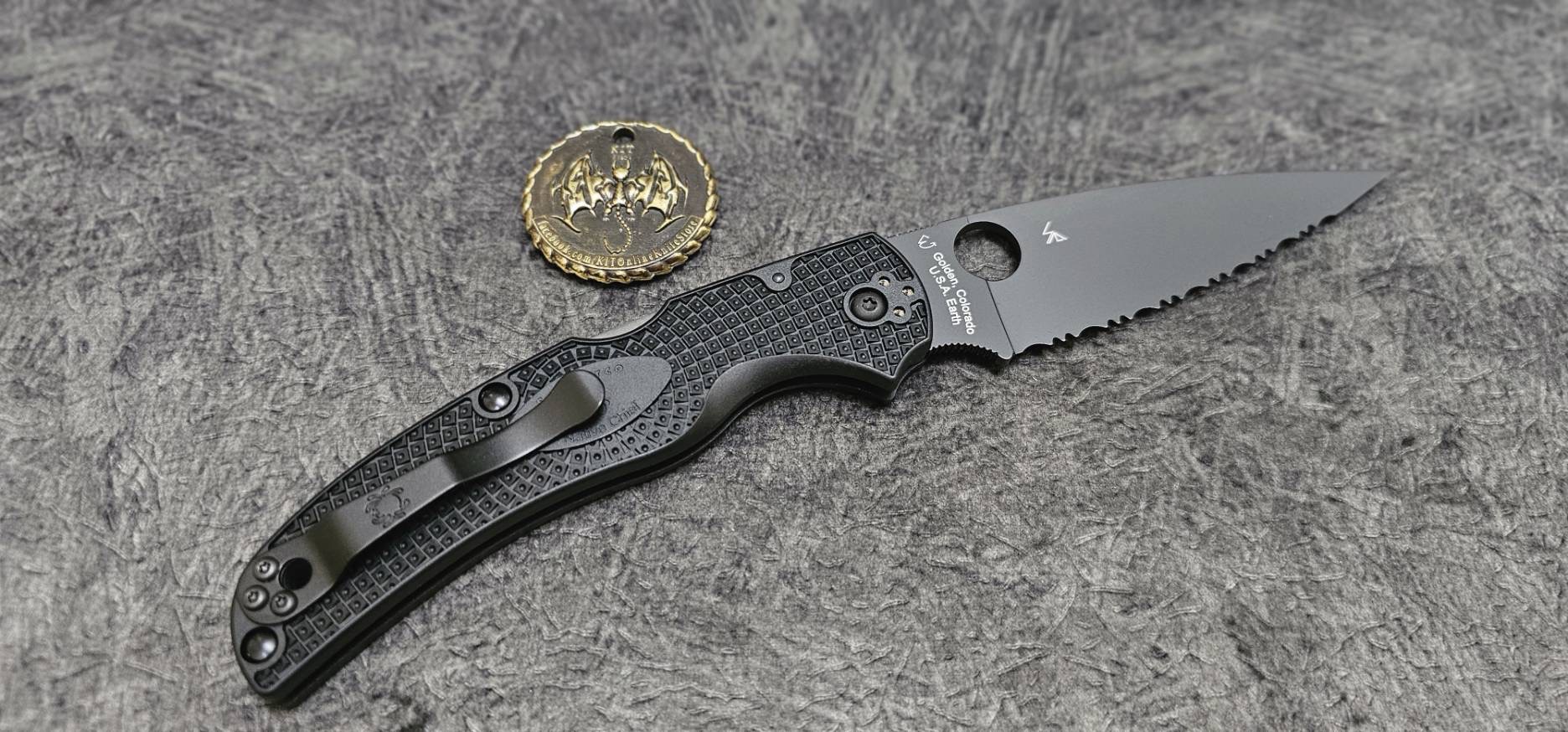 Spyderco Native Chief Lightweight Black FRN Full Ser