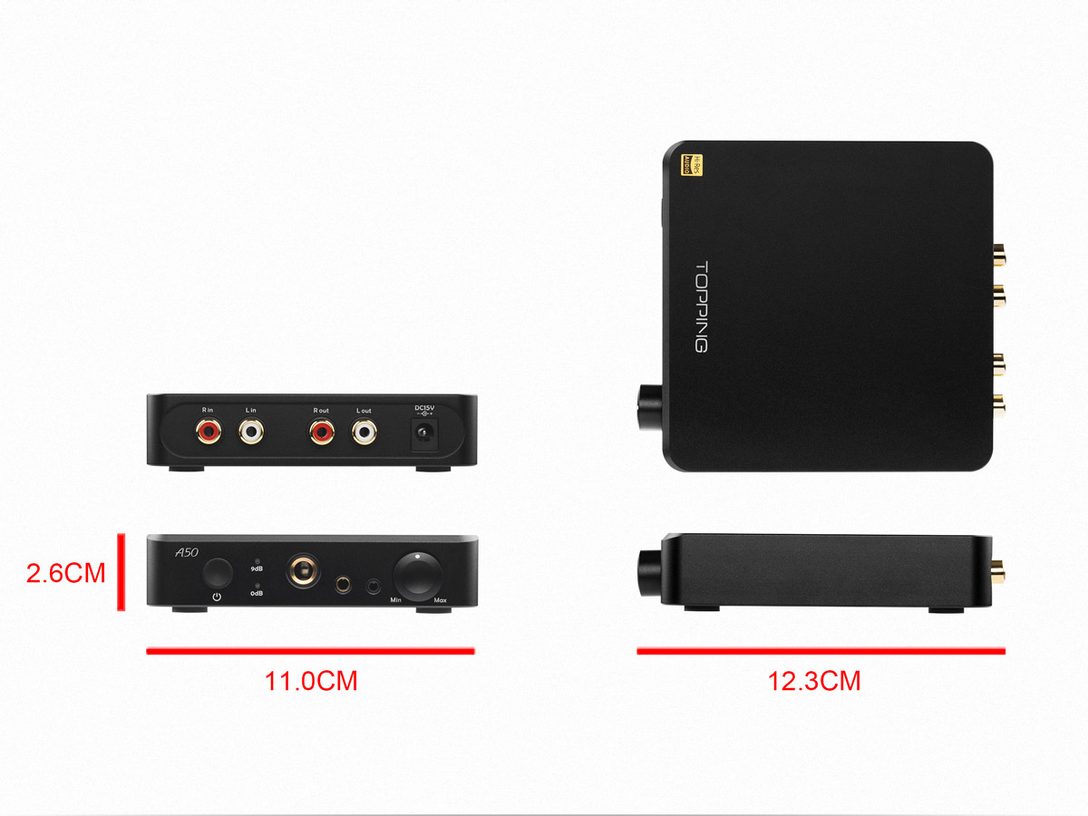 ขาย TOPPING A50 แอมป์หูฟังตั้งโต๊ะกำลังขับสูง รองรับย่านความถี่ 20-200kHz เหนือกว่า Hi-Res