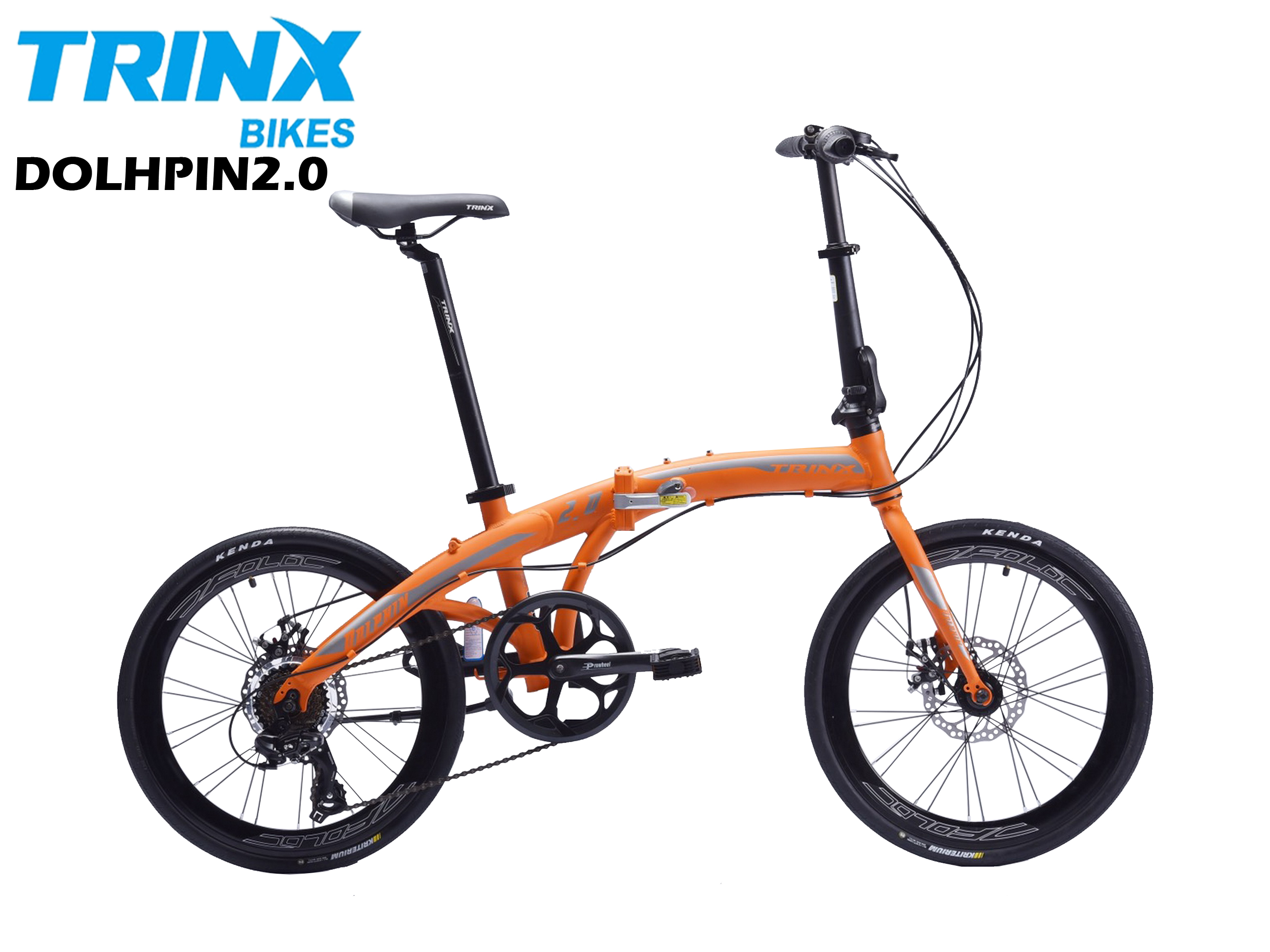 จักรยานพับได้ TRINX DOLPHIN2.0 Disc, 7 สปีด ,ดุมแบร์ริ่ง วงล้อ 20 นิ้ว, TRINX MY2020