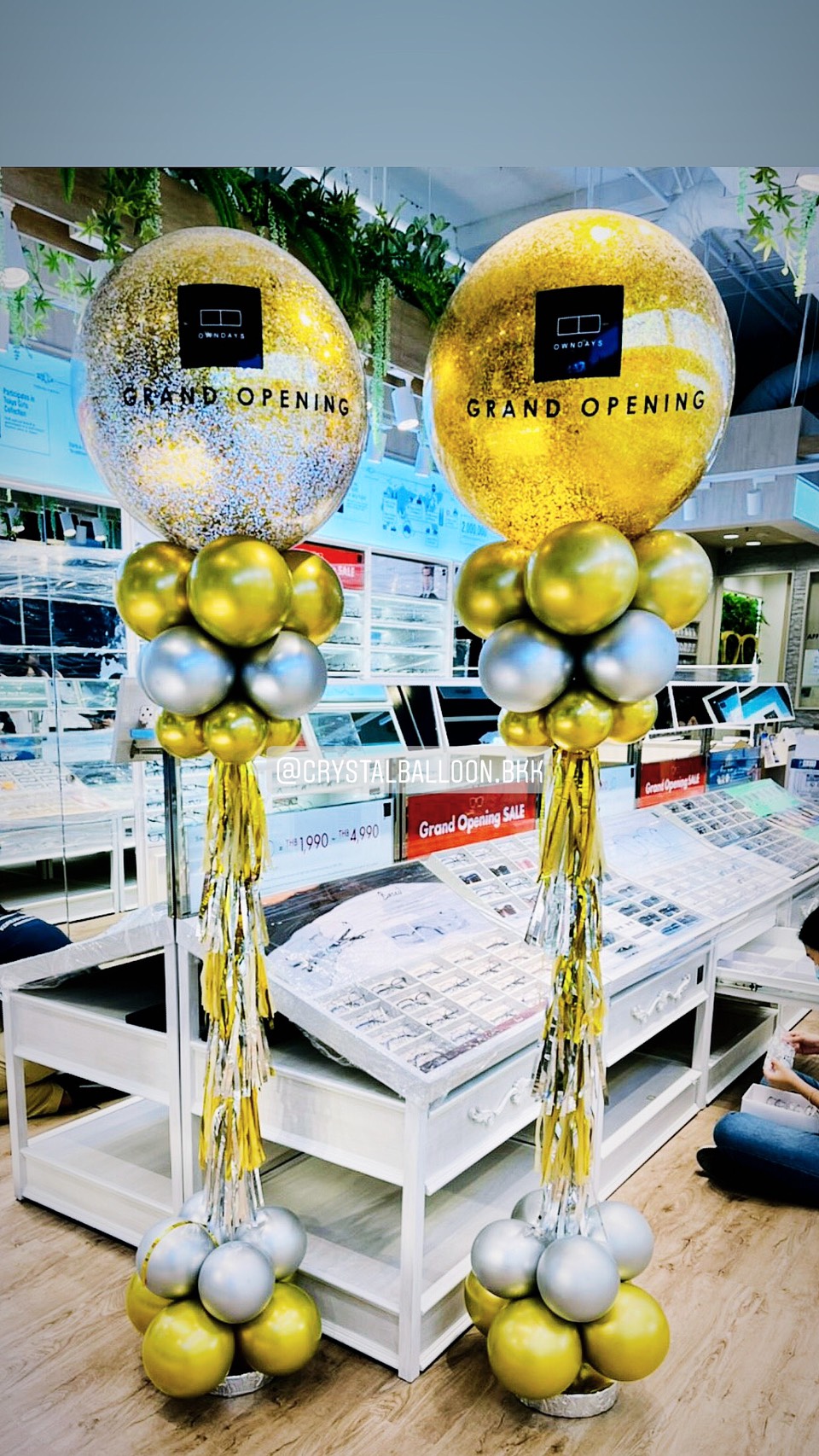 เสาลูกโป่ง Grand Opening เปิดร้าน-เปิดตัวสินค้า Bubble ขนาด 24" สีสวย สะดุดตา พร้อมตกแต่ง สามารถเปลี่ยนสีลูกโป่ง/เปลี่ยนข้อความได้