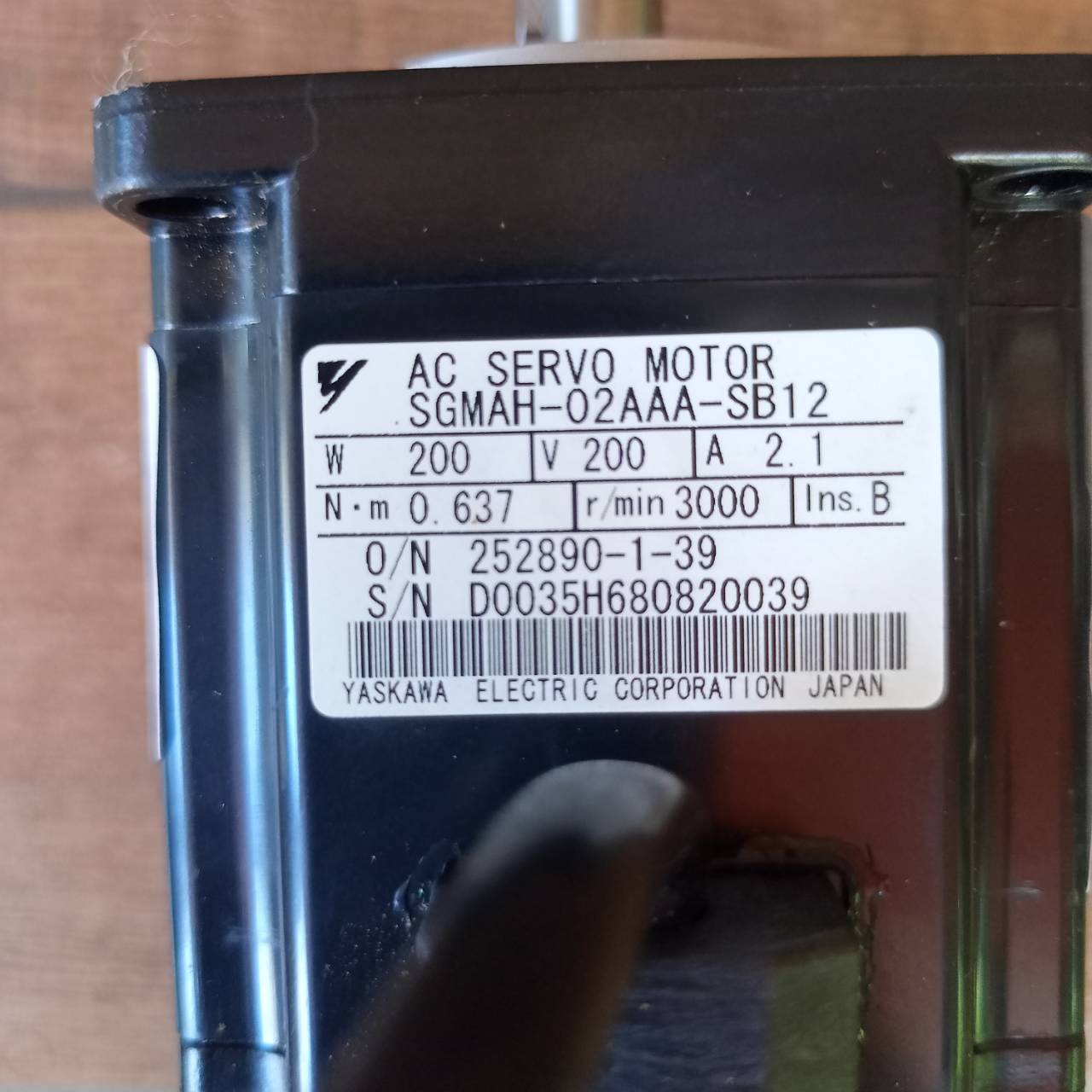 SGMAH-02AAA-SB12 SERVO MOTOR " YASKAWA "