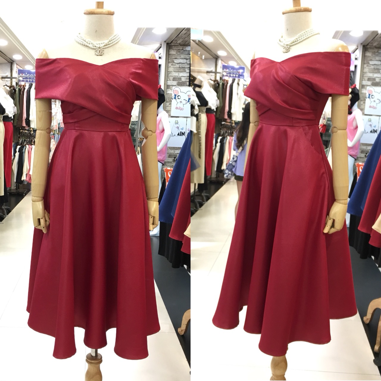 ชุดเพื่อนเจ้าสาว ชุดราตรียาว Lily - Cozy Wrap top & circle skirt