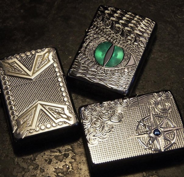 ไฟแช็ค Zippo แท้ ศรจตุรทิศ "Zippo 28808, Armor, Arrowhead Pattern, Deep Carved," แท้นำเข้า 100%