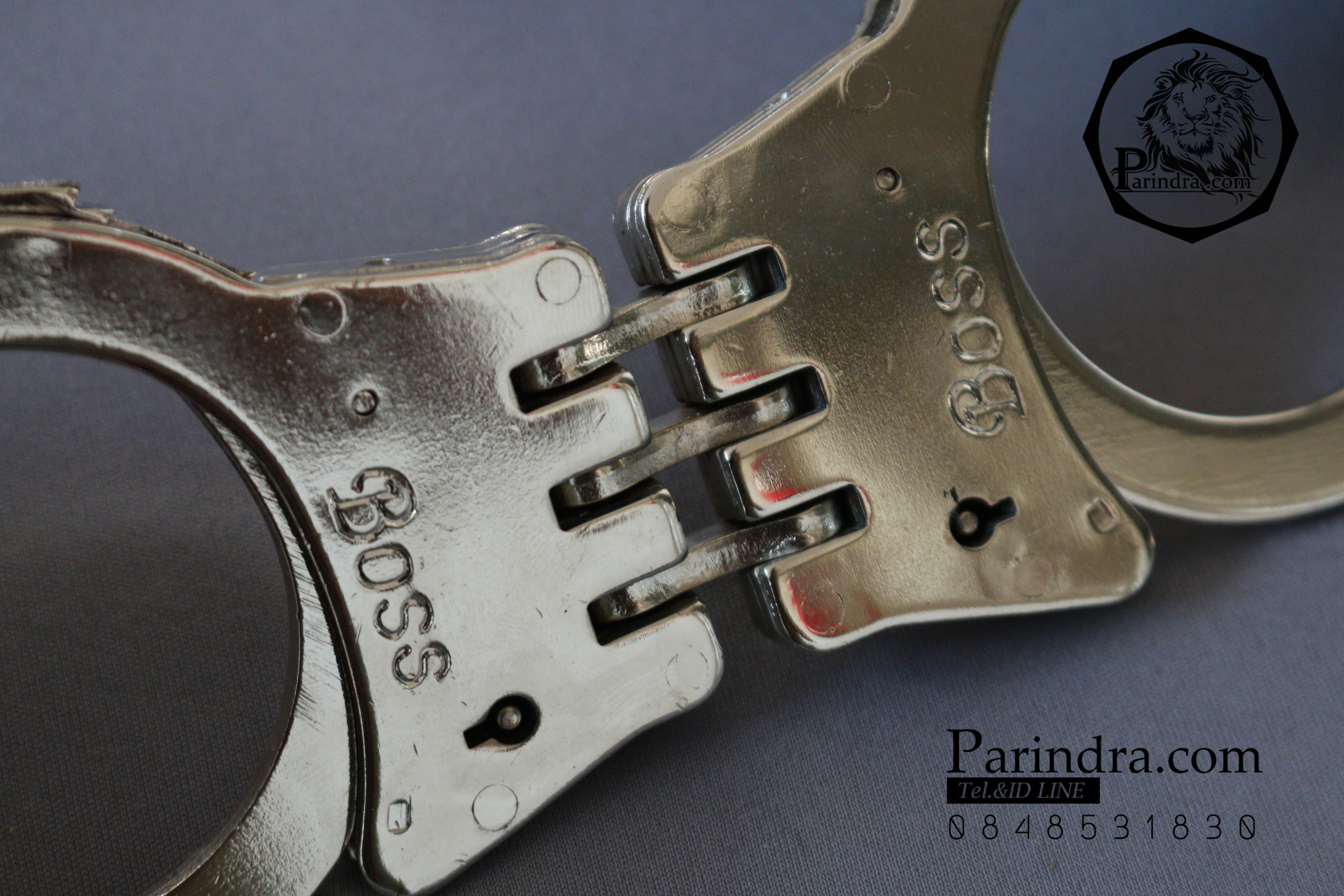 กุญแจมืออย่างดี แบบเดียวกับตำรวจใช้ Handcuffs Double Lock ทนทาน มีกุญแจให้สองดอก