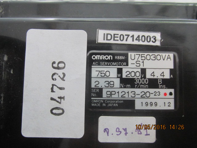 R88M-U75030VA-S1 SERVO MOTOR “ OMRON ”