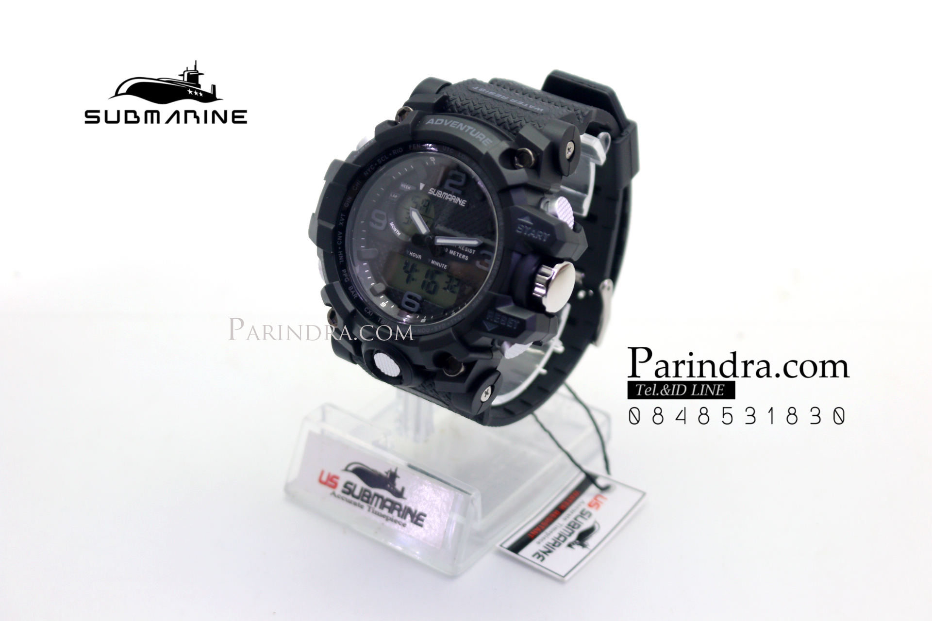 นาฬิกา US submarine TP3190M สีดำล้วน จอเทา