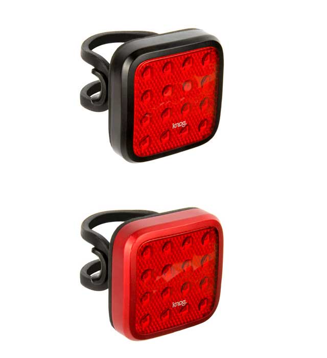 KNOG ไฟท้ายไบเดอร์ม๊อบคิตกริ๊ด BLINDER MOB KID GRID, 16 หลอด, ขอบดำ/เลนซ์แดง
