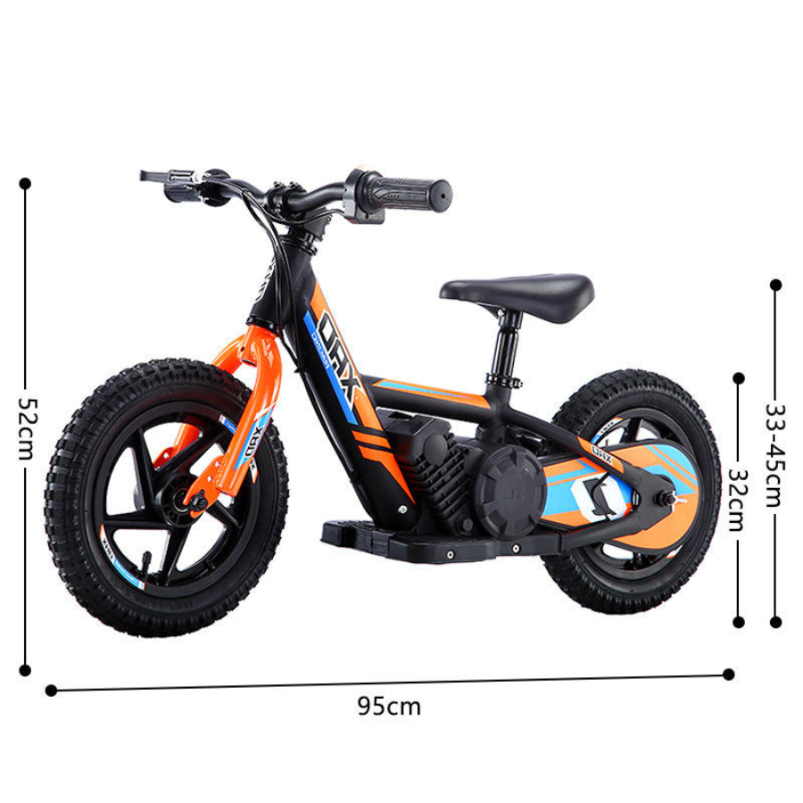 XAD เด็กซ์ จักรยานบาลานซ์ไฟฟ้า 21V 200W ล้อลม 12/16 นิ้ว – 2 โหมด ขี่/สไลด์ แบตฯ 24V วิ่งได้ 10 กม. สำหรับเด็ก 3-10 ขวบ