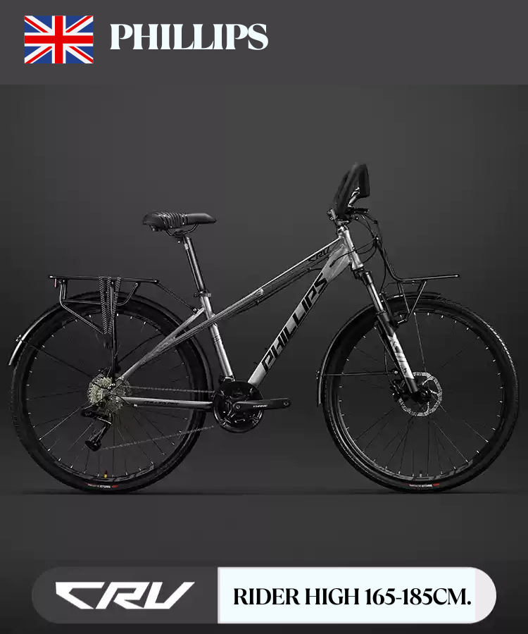 จักรยานทัวร์ริ่ง Philip Tourer รุ่น CRV- จักรยาน TOURING สำหรับผู้ชายและผู้หญิง | โครงอลูมิเนียมน้ำหนักเบา, ดิสก์เบรกไฮดรอลิก, 33 สปีด