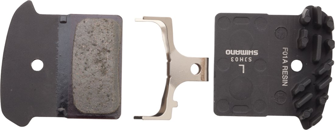 แผ่นยางเบรคดิส SHIMANO XTR Disc Brake Pads, รุ่น BR-M985, W/O FIN, RESIN, (ไม่มีปีกระบายความร้อน)