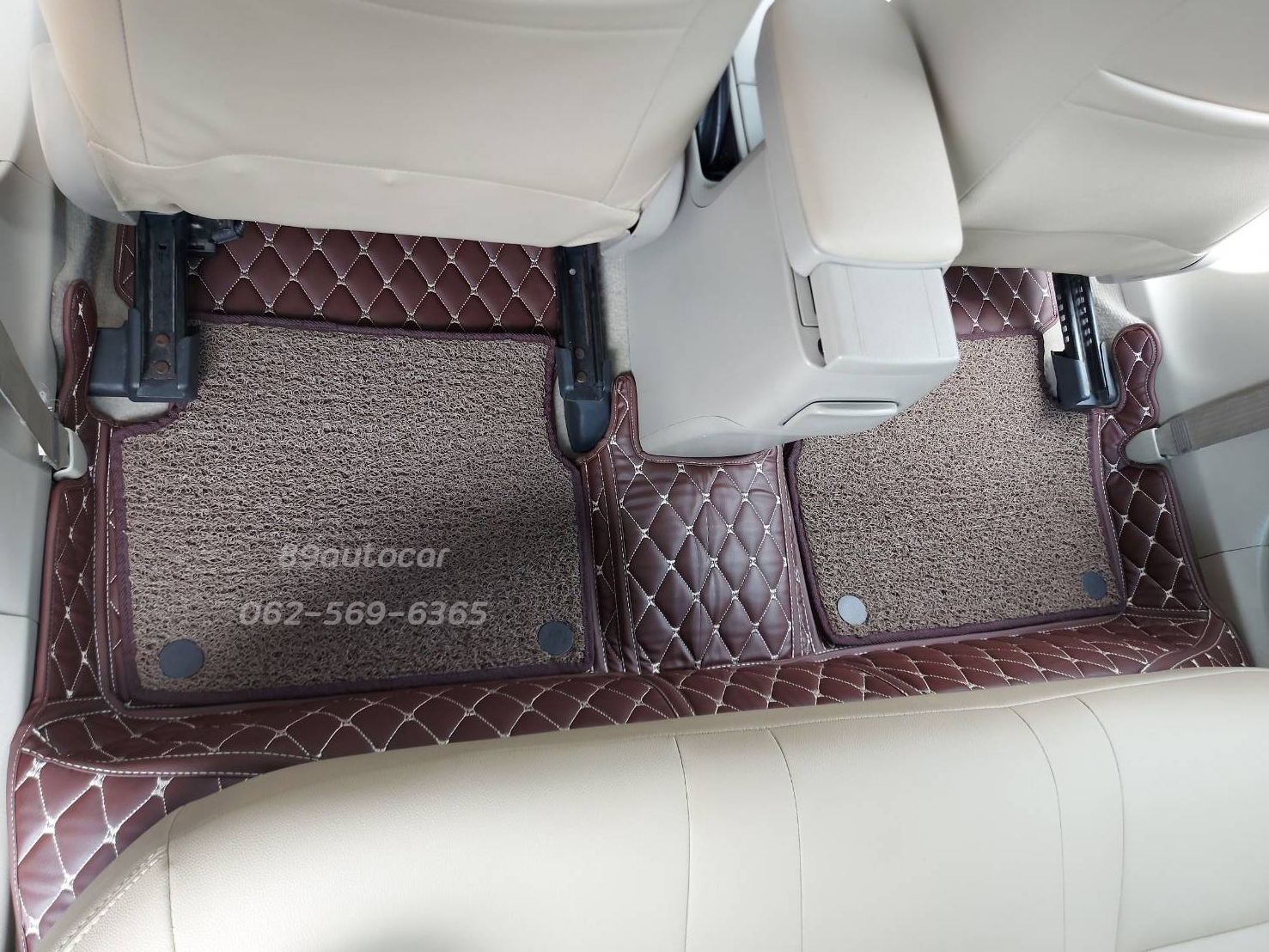 พรมดักฝุ่น Toyota Altis 2010 ปูพรม7D สีกาแฟ + พรมดักฝุ่นสีน้ำตาล