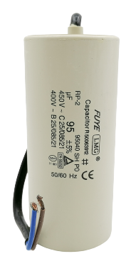 คาปาซิเตอร์ 95uf 450v.(กลม-สายไฟ)