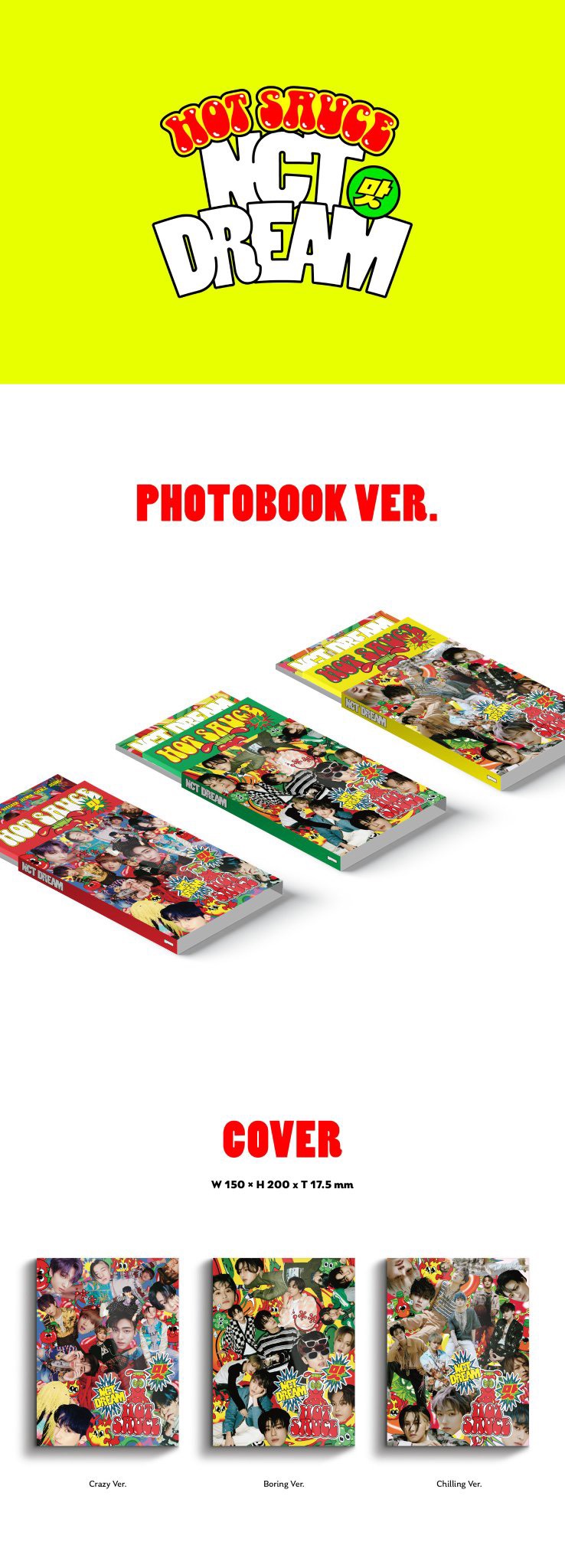 อัลบั้ม #NCT DREAM - Album Vol.1 [맛 (Hot Sauce)] (Photo Book Ver.) (Random Ver.)