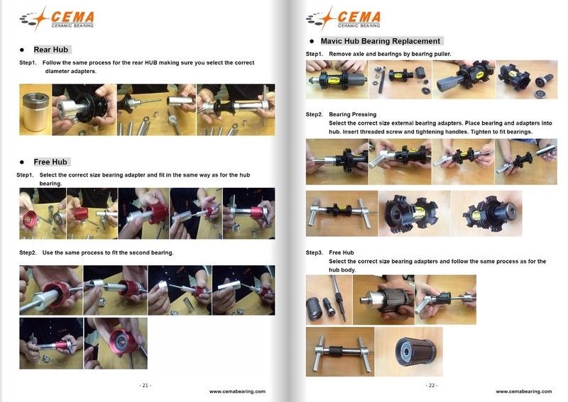 ชุดเครื่องมือถอด/อัด ลูกปืนแบบแบริ่งตลับ เครื่องมือเซอร์วิสลูกปืน CEMA Hub Bearings Presser SRC-TT-B008