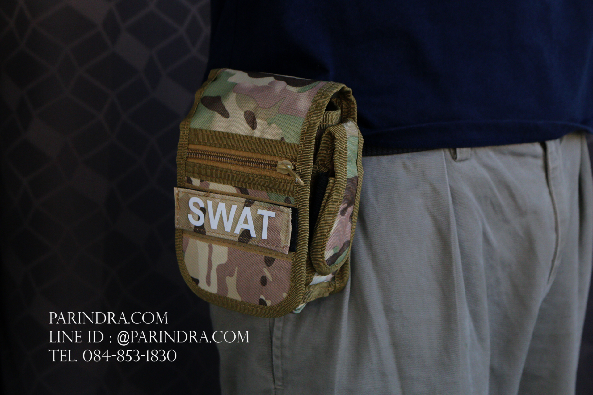 กระเป๋าคาดเอว รุ่น SX-011 ผ้าไนลอนลาย SWAT สีลายพราง
