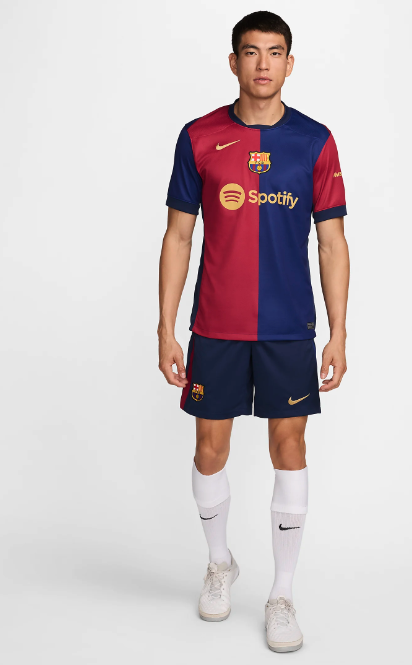 เสื้อบาร์เซโลน่า 2024 2025 ทีมเหย้ารุ่นสเตเดี้ยมของแท้