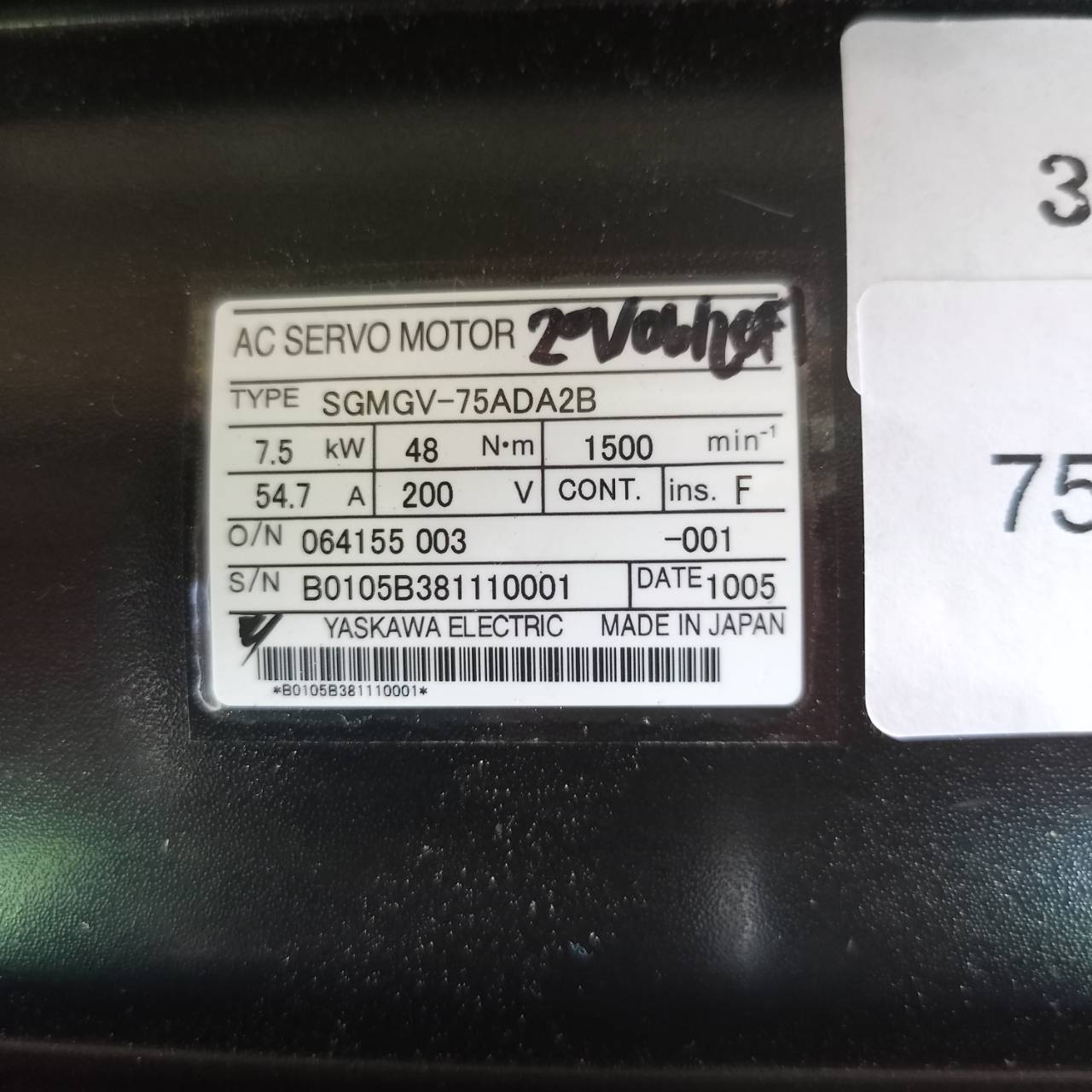 SGMGV-75ADA2B SERVO MOTOR " YASKAWA "