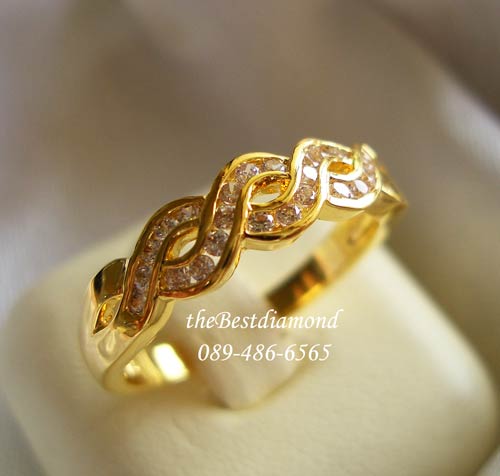 BR712+++แหวนถักเกลียว+++ แหวนแบบ Modern สไตน์น่ารักๆ เป็นรูปเกลียว 3 เกลียว ฝังแบบหนีบ ใส่ติดนิ้วได้เลย ไม่เกี่ยวเสื้อผ้าค่ะ
